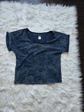 Diesel Boys' Washed Navy Short Sleeve Tee